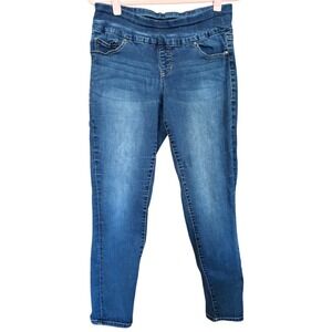 Jag Jeans Womens Size 10 High Rise Skinny Pull On Denim Blue Jeans Medium Wash